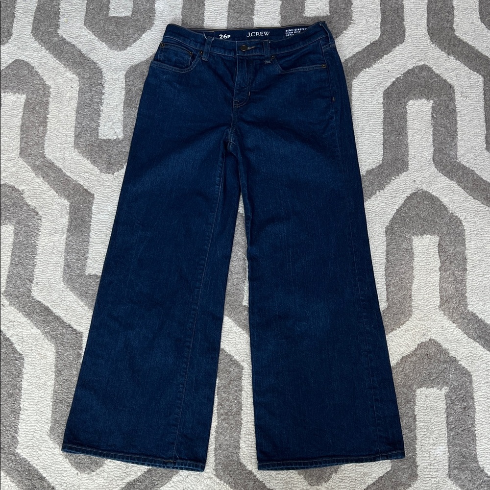 J. Crew Women's Dark Blue - high rise, trouser Jeans New Fall 2025 Style CN306